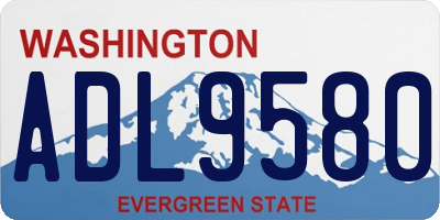 WA license plate ADL9580