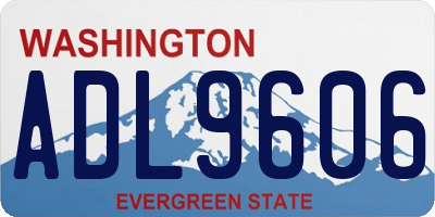 WA license plate ADL9606