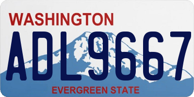 WA license plate ADL9667