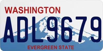WA license plate ADL9679