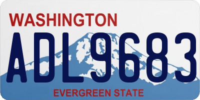 WA license plate ADL9683