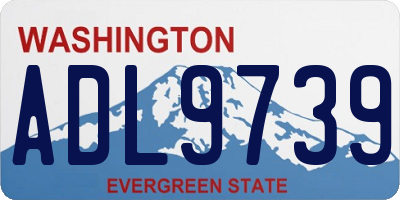 WA license plate ADL9739