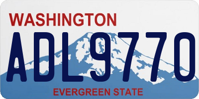 WA license plate ADL9770