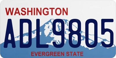 WA license plate ADL9805