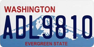 WA license plate ADL9810