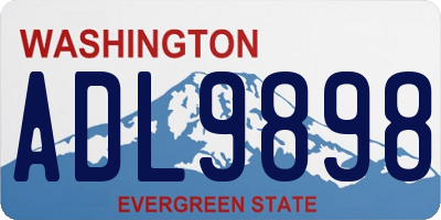 WA license plate ADL9898