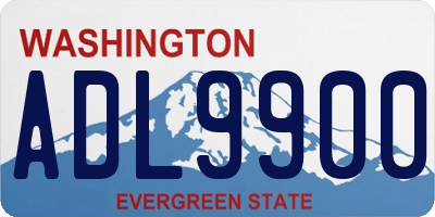 WA license plate ADL9900