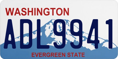 WA license plate ADL9941