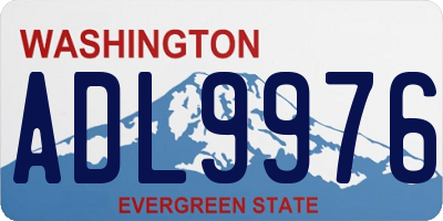 WA license plate ADL9976