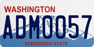 WA license plate ADM0057