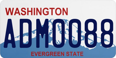 WA license plate ADM0088