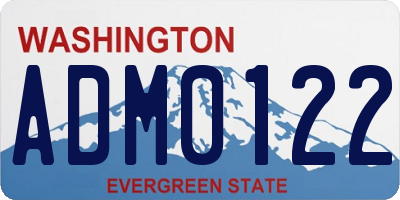 WA license plate ADM0122