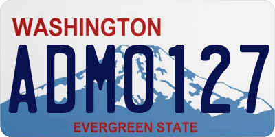 WA license plate ADM0127