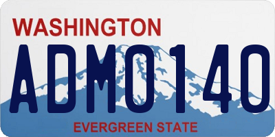 WA license plate ADM0140