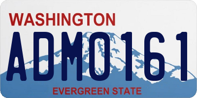 WA license plate ADM0161