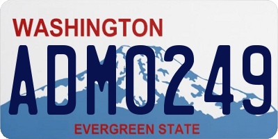 WA license plate ADM0249