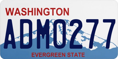 WA license plate ADM0277