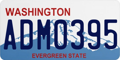 WA license plate ADM0395