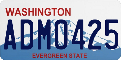 WA license plate ADM0425