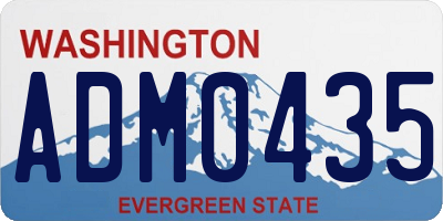 WA license plate ADM0435