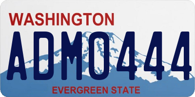 WA license plate ADM0444