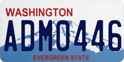 WA license plate ADM0446