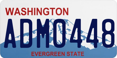 WA license plate ADM0448