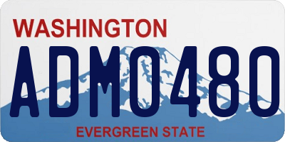 WA license plate ADM0480
