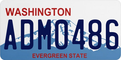 WA license plate ADM0486