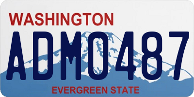 WA license plate ADM0487