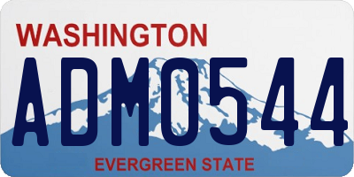 WA license plate ADM0544
