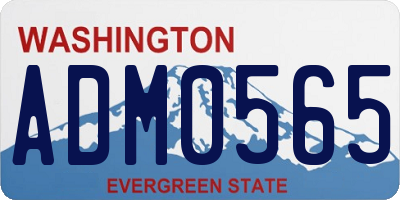 WA license plate ADM0565