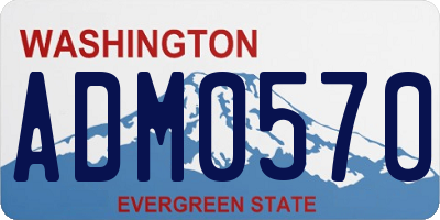 WA license plate ADM0570