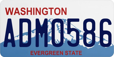 WA license plate ADM0586