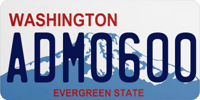 WA license plate ADM0600