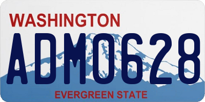 WA license plate ADM0628