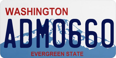 WA license plate ADM0660