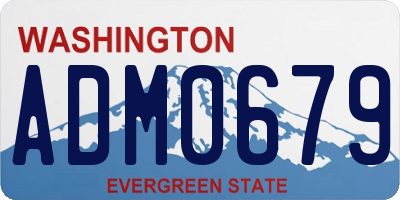 WA license plate ADM0679