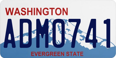 WA license plate ADM0741