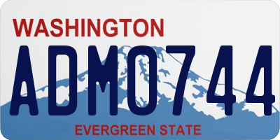 WA license plate ADM0744