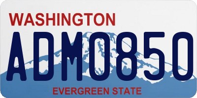WA license plate ADM0850