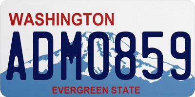 WA license plate ADM0859