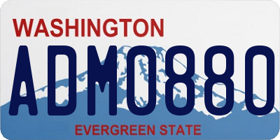 WA license plate ADM0880