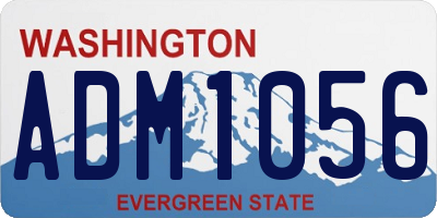 WA license plate ADM1056