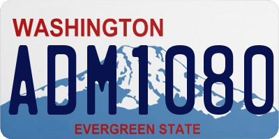 WA license plate ADM1080