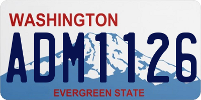 WA license plate ADM1126