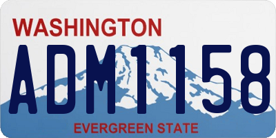 WA license plate ADM1158