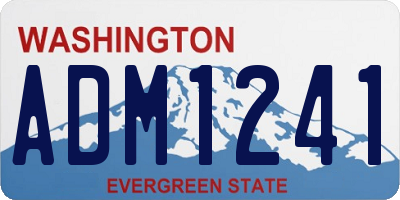 WA license plate ADM1241