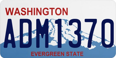 WA license plate ADM1370