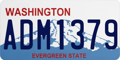 WA license plate ADM1379